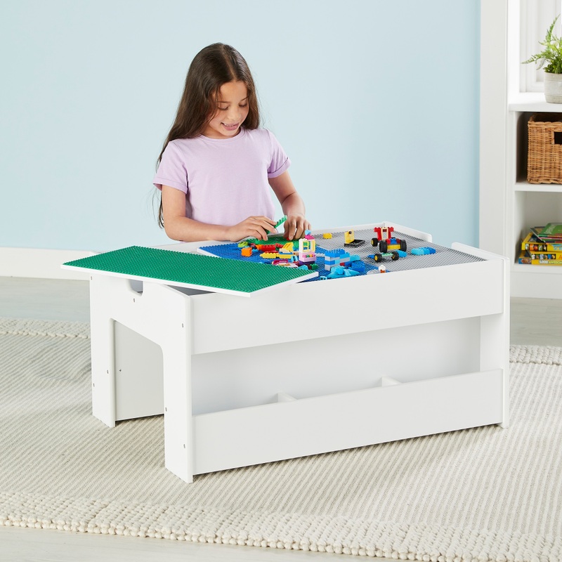 Build 'n' Store Spieltisch 81 x 56 cm aus Holz für Klemmbausteine