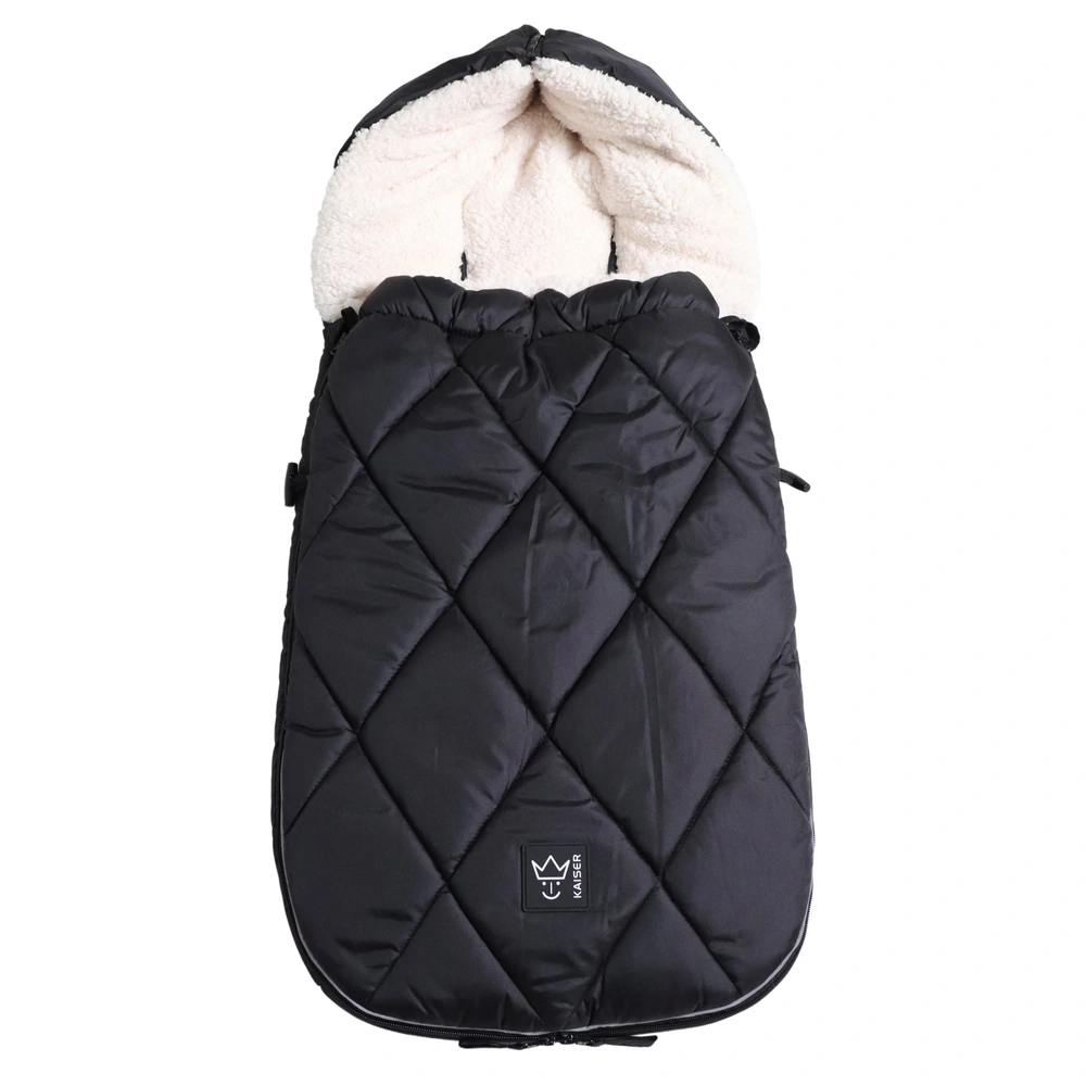 Kaiser Universal Fußsack für Kinderwagen XL TOO Thermo Black schwarz – Bild 3