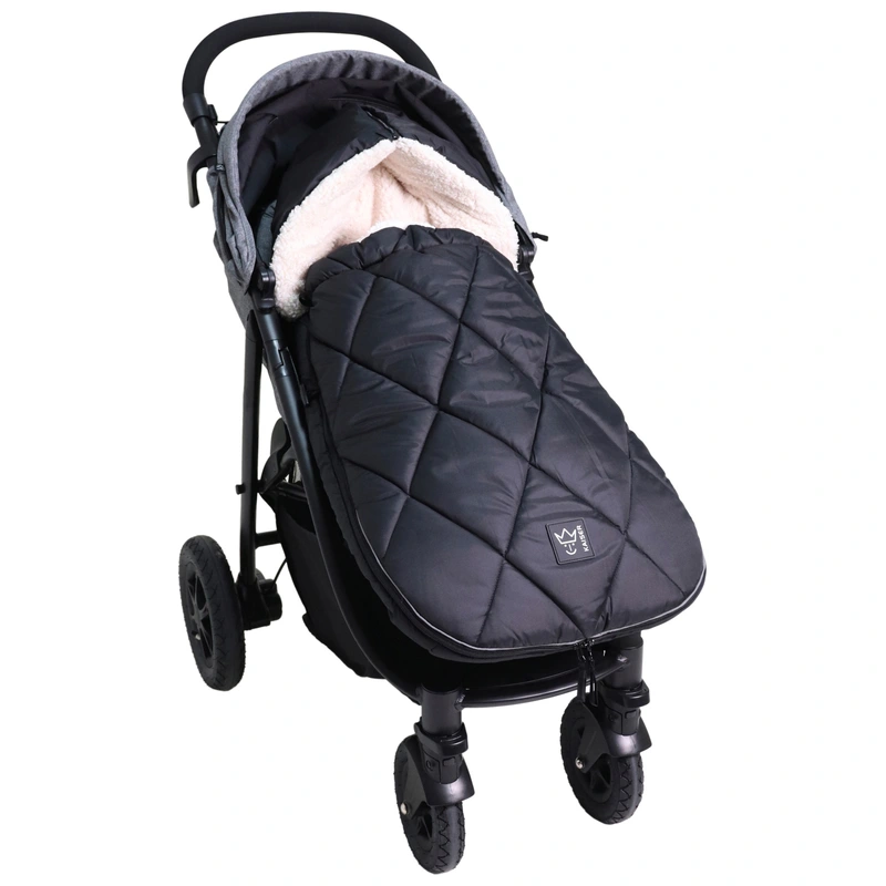 Kaiser Universal Fußsack für Kinderwagen XL TOO Thermo Black schwarz – Bild 23