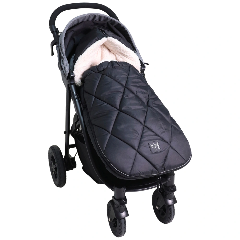 Kaiser Universal Fußsack für Kinderwagen XL TOO Thermo Black schwarz – Bild 24