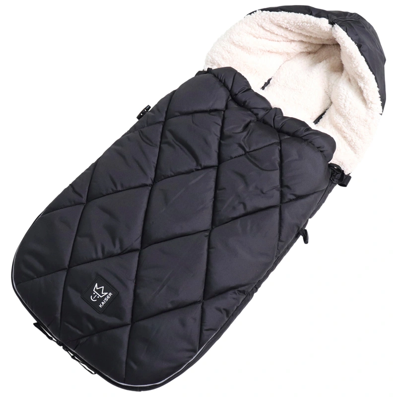 Kaiser Universal Fußsack für Kinderwagen XL TOO Thermo Black schwarz – Bild 5