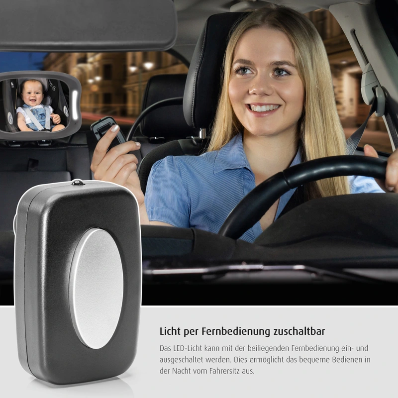 reer BabyView Baby Autospiegel mit Licht – Bild 14