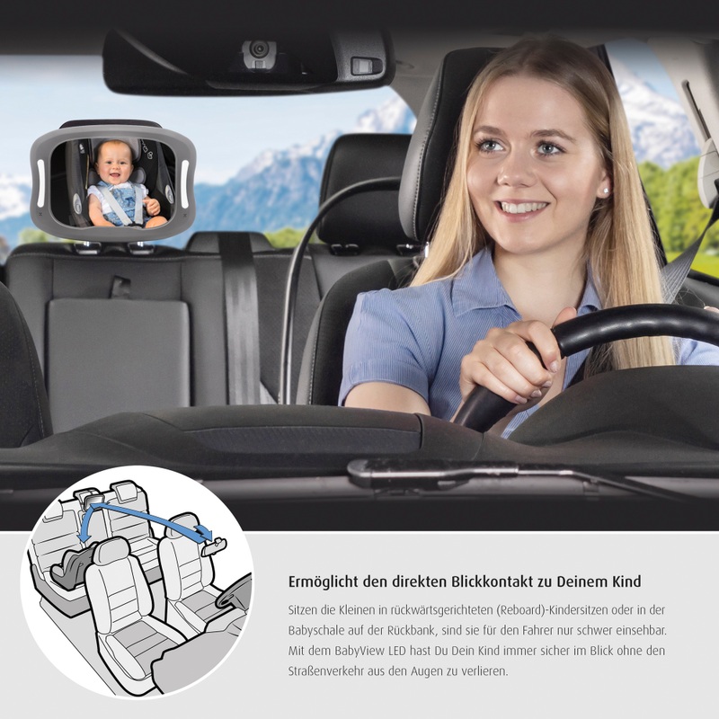 reer BabyView Baby Autospiegel mit Licht – Bild 29