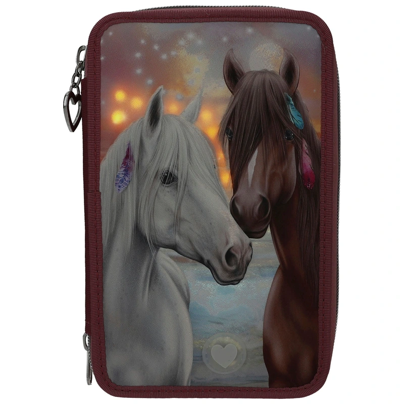 Miss Melody 3 Fach Federtasche mit LED Licht – Bild 8