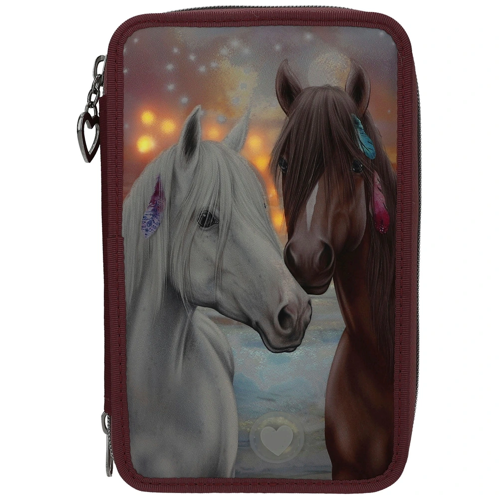 Miss Melody 3 Fach Federtasche mit LED Licht – Bild 9
