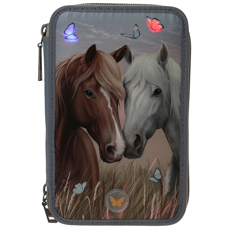 Miss Melody 3 Fach Federtasche mit LED – Bild 11