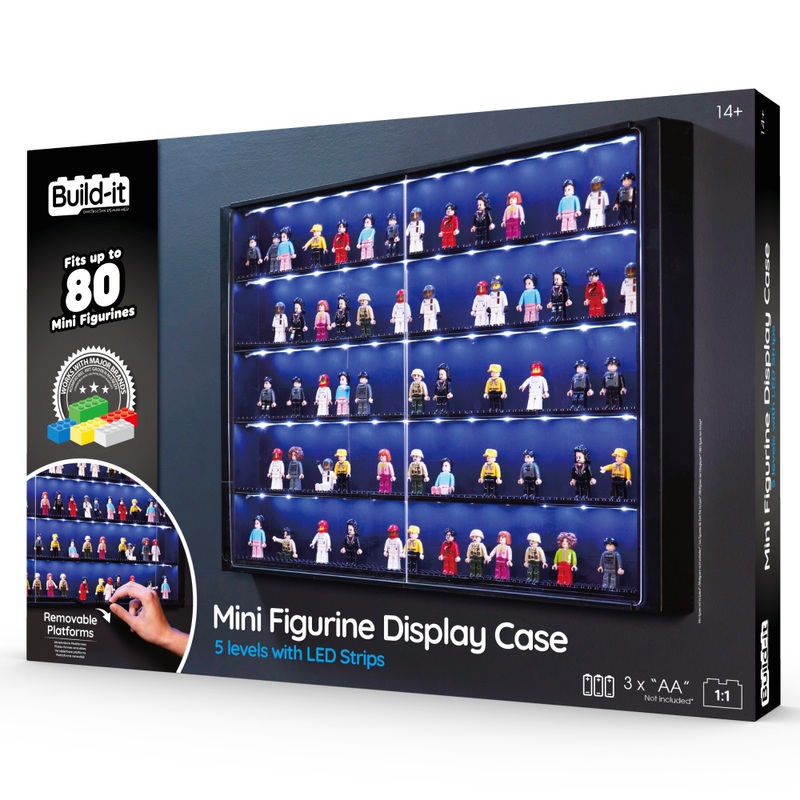 Build-it Display Schaukasten mit 5 Ebenen und Licht