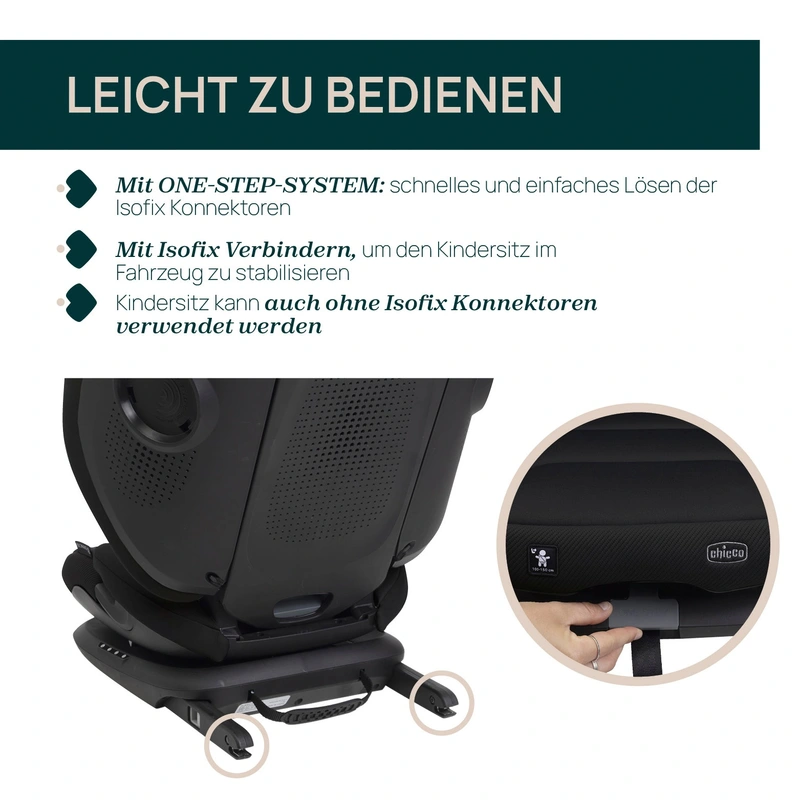 Chicco Fold & Go S Posh Mitwachsender Kindersitz schwarz – vue 14