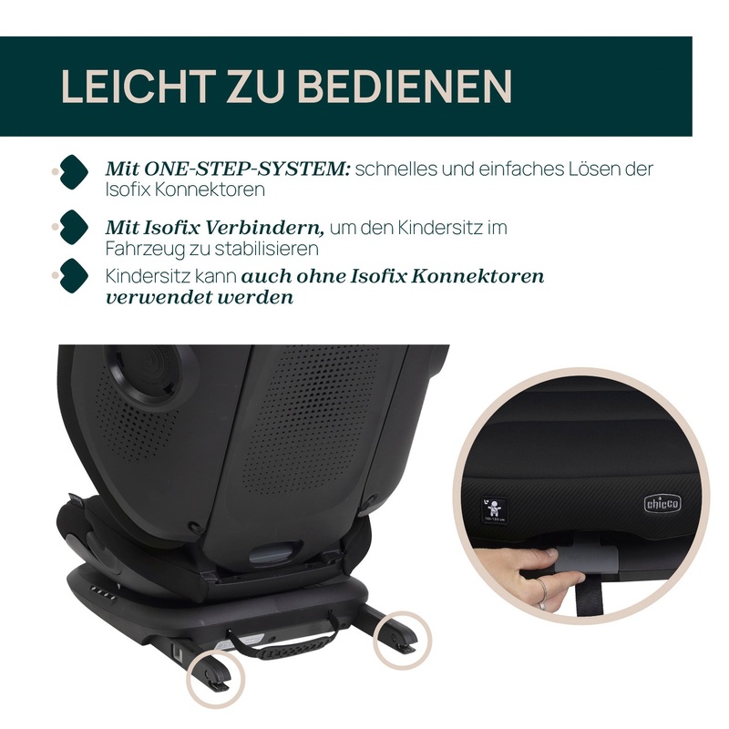 Chicco Fold & Go S Posh Mitwachsender Kindersitz schwarz – vue 23