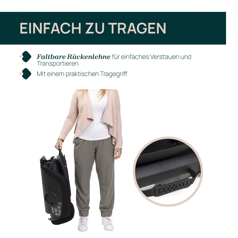 Chicco Fold & Go S Posh Mitwachsender Kindersitz schwarz – vue 5