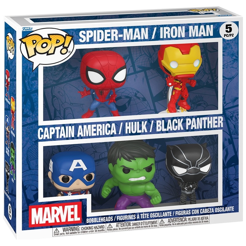 Funko POP! Bobble-Head Figuren Superhelden 5er Set