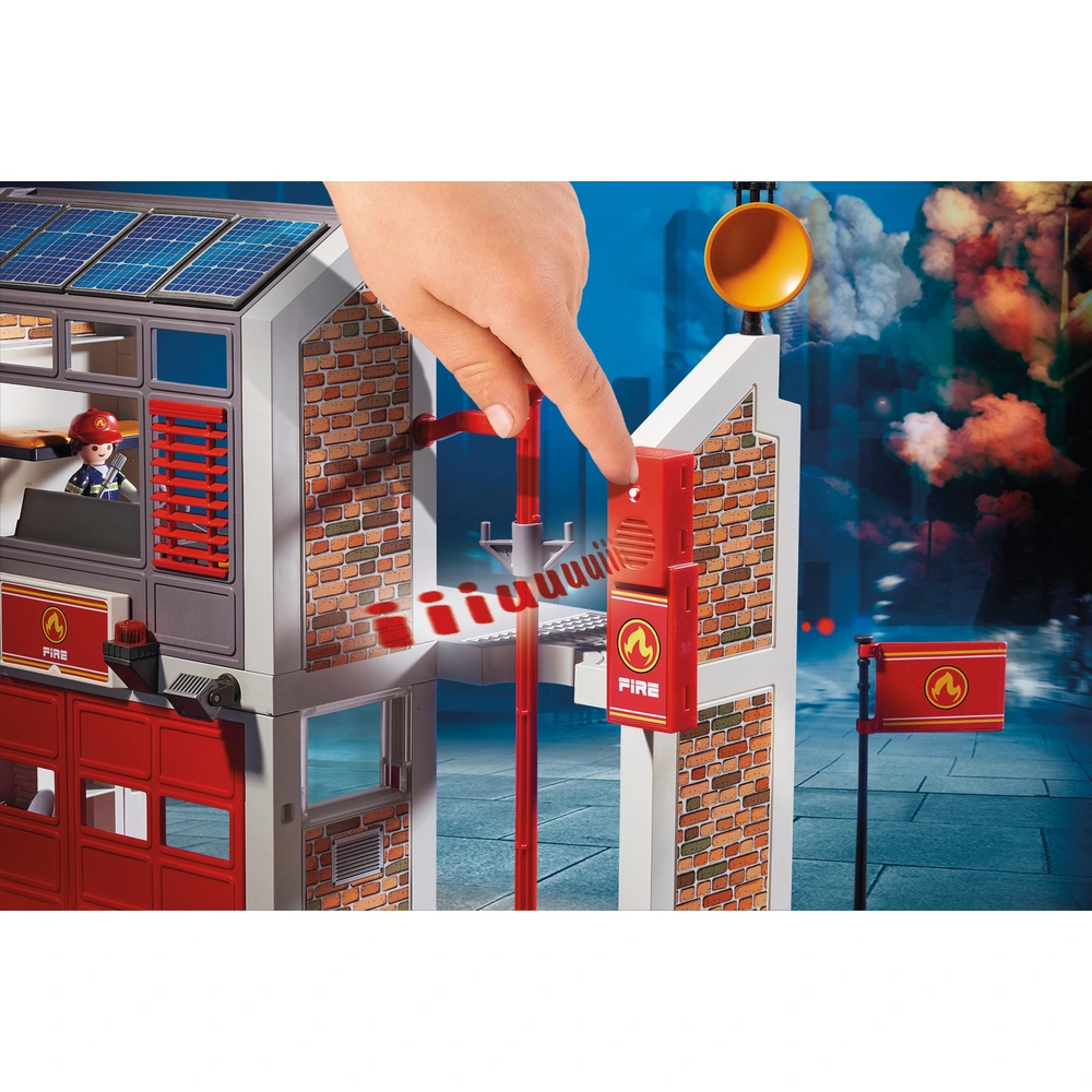 PLAYMOBIL City Action 9462 Große Feuerwache mit Feuerwehr-Hubschrauber
