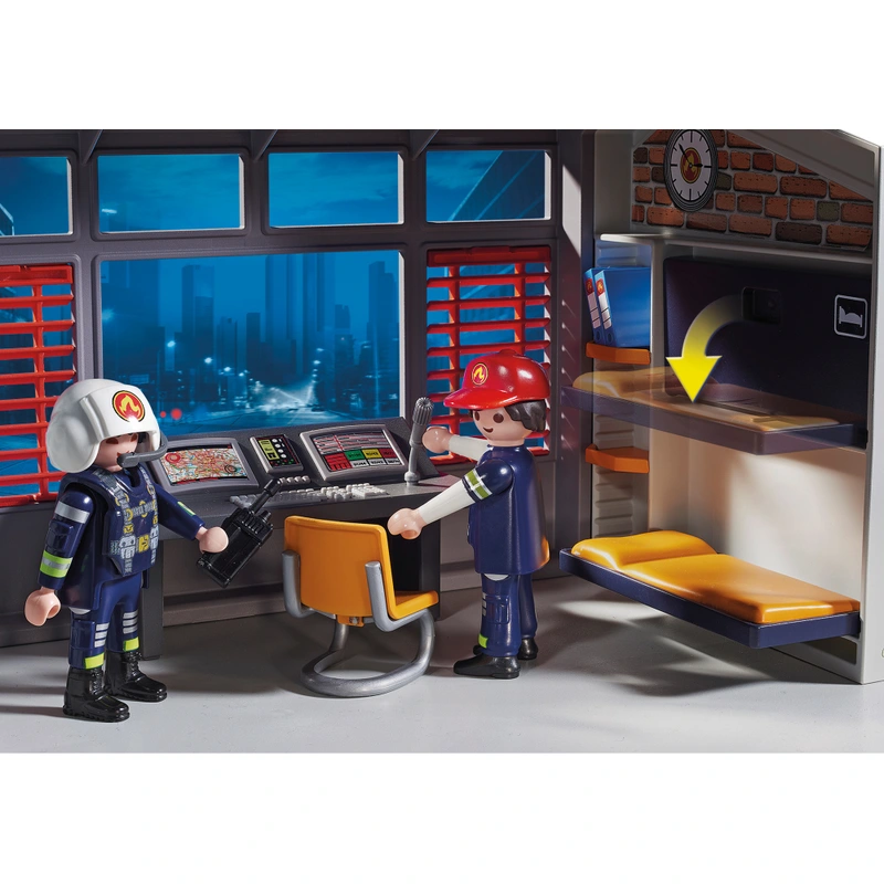 PLAYMOBIL City Action 9462 Große Feuerwache mit Feuerwehr-Hubschrauber